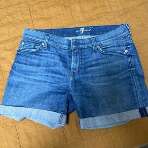 7 for all mankind, size 28 jean shorts